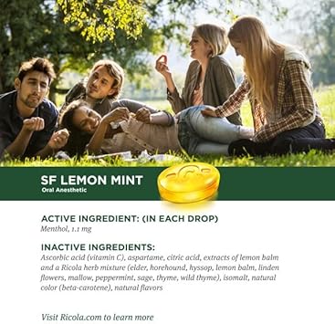 Cough Drops - Lemon Mint Sugar Free Ricola 19 Lenge