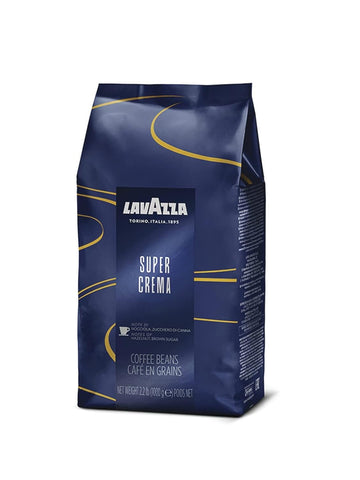 Lavazza Super Crema Whole Bean Coffee Blend, light-Medium Espresso Roast, (Pack of 1) ,Premium Quality, Aromatic, Mild and creamy