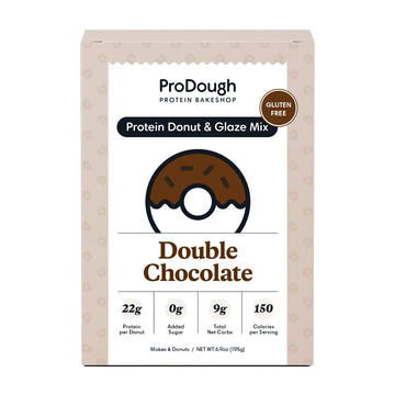 ProDough Protein Donut and Glaze Mix 22G Protein Double Chocolate (6 Count)