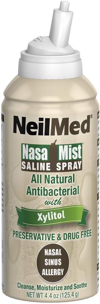NeilMed Nasamist Saline Spray with Xylitol, 4.4 Ounce (Pack of 1)