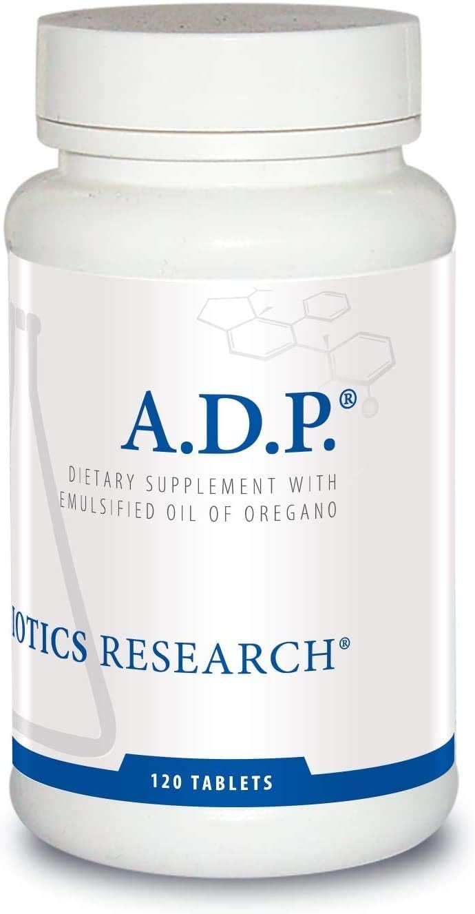 Biotics Research A.D.P. - Oil Of Oregano, Patented Formula, Micro-Emulsion Technology, Sustained Release For High Absorption, Gi Health. 120 Tablets