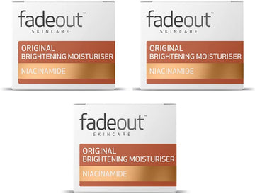 Fade Out Original Brightening Day Moisturiser With Niacinamide Unisex Exfoliating Daily Moisturiser For Dark Spots, Dark Circles And Blemishes 3 X 50Ml