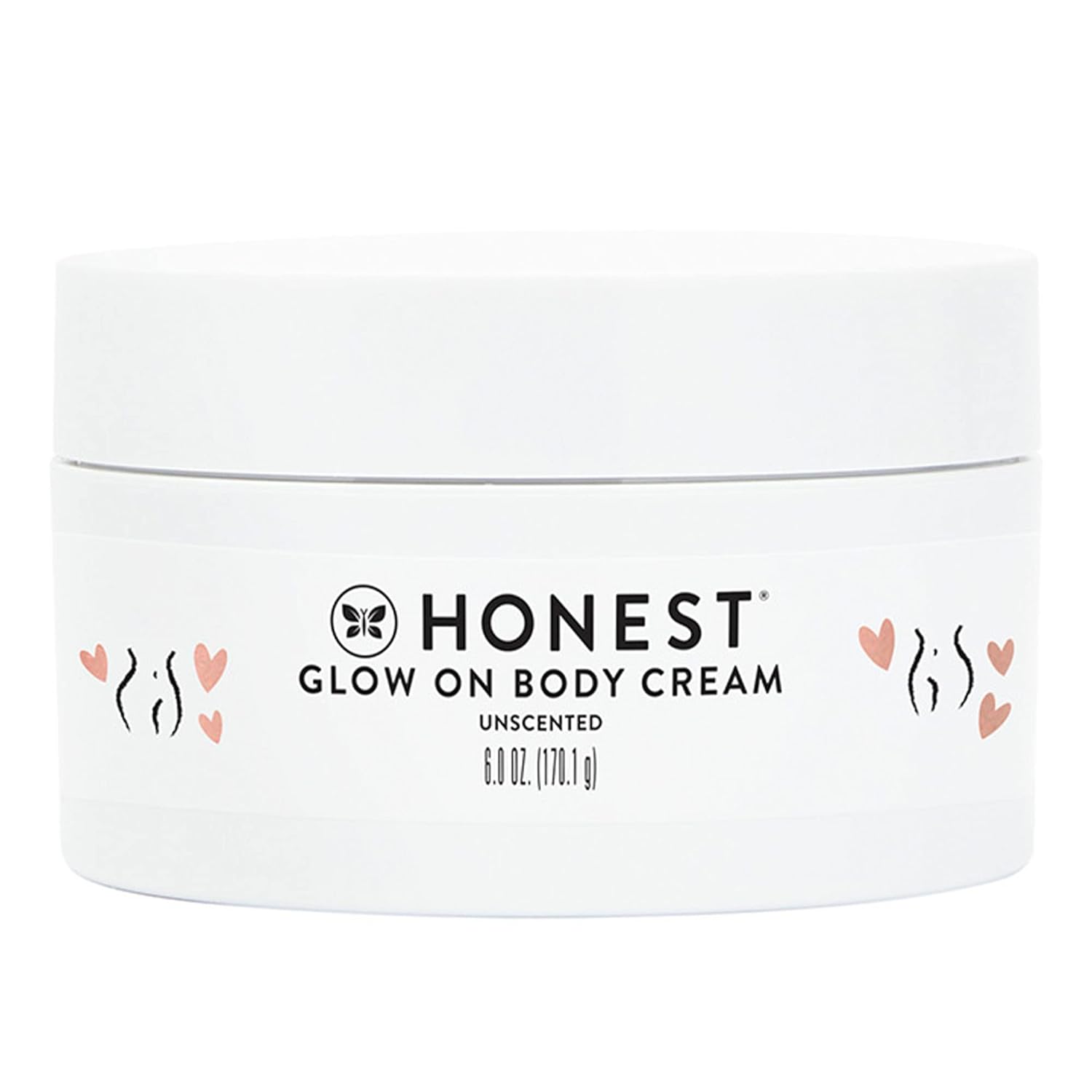 The Honest Company Honest Mama Glow On Body Cream | Hydrates, Firms, + Tightens Skin | Shea Butter, Avocado Oil, Vitamin E | 6 Oz