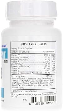 Systemic Formulas Dv3 Bionutriment Vitamin D3 Plus Immune Support : Health & Household