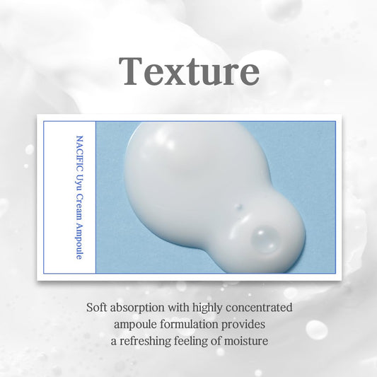 Nacific] Uyu Cream Ampoule 1.69Fl. Oz. 50Ml With Jeju Milk Extract Essence Ceramide 5 Complex Moisture Lasting Natural Ingredients Korean Skin Care