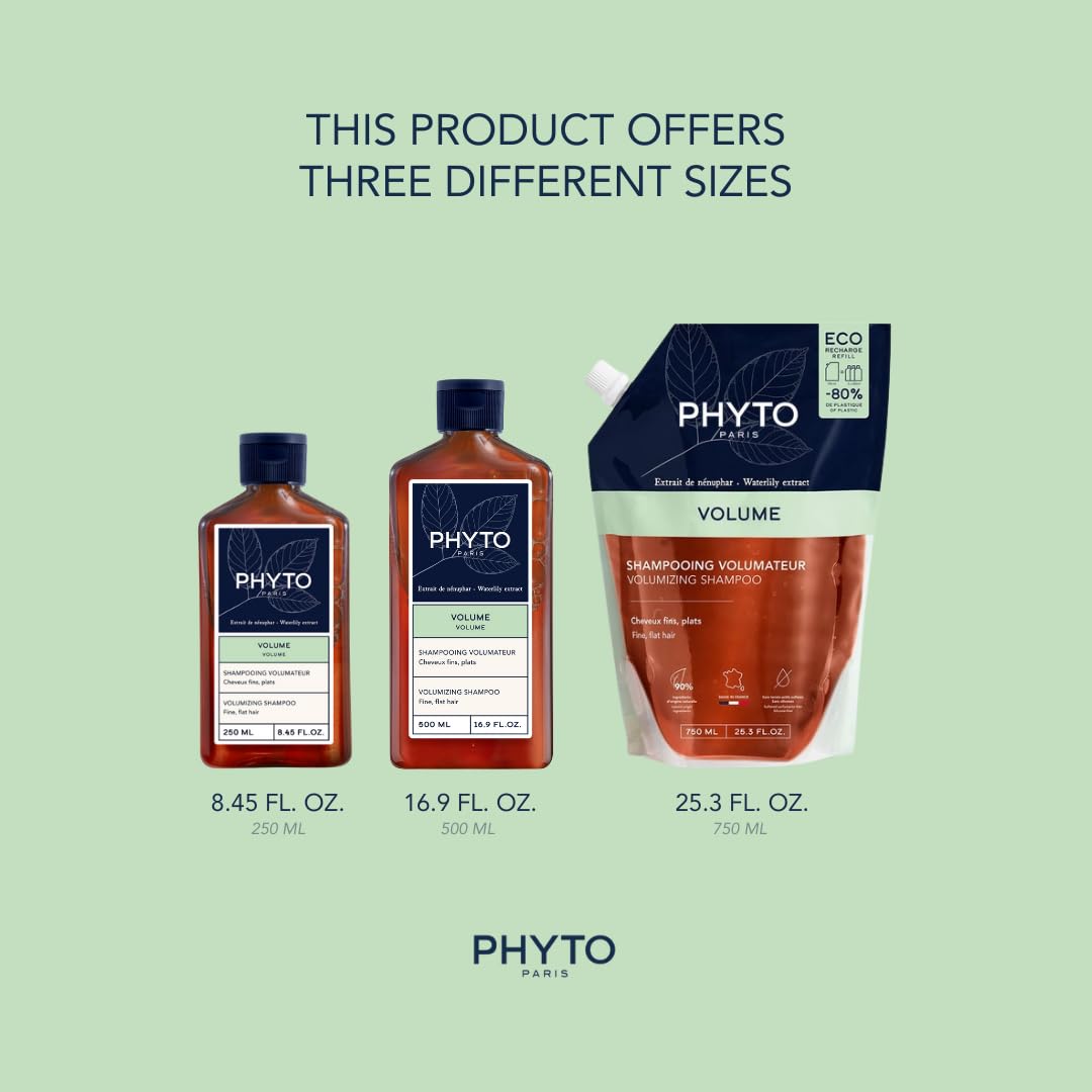 Phyto Volume Volumizing Shampoo, Lightweight, For Fine Hair And Thin Hair, Instant Volume, 8.45 Fl. Oz : Beauty & Personal Care
