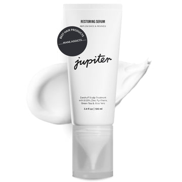 Jupiter Anti-Dandruff Scalp Serum - Leave On Restoring Serum For Dry, Itchy & Oily Scalp - Aloe Vera & Niacinamide - Color Safe - Vegan - Cruelty, Paraben, Phthalate & Sulfate Free - 3.4 Fl. Oz