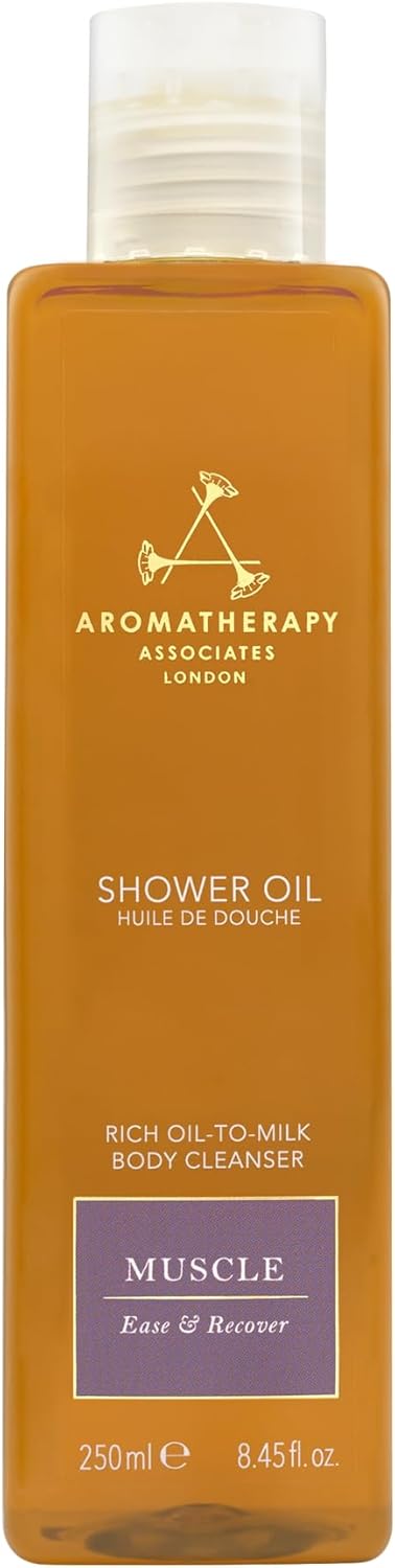 Aromatherapy Associates - De-Stress Muscle Shower Oil - Rosemary, Ginger And Black Pepper Essential Oils - Oil-To-Milk Formula For Hydration And Tension Relief - 250Ml