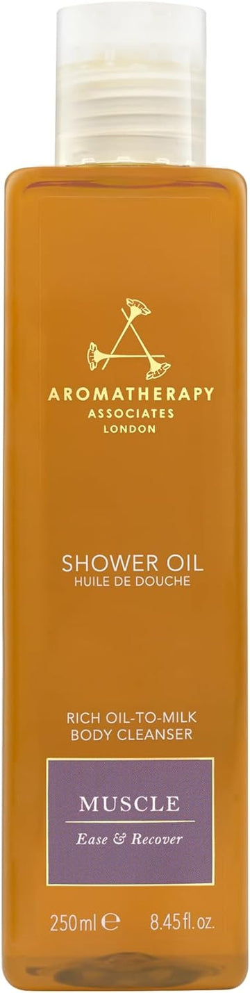 Aromatherapy Associates - De-Stress Muscle Shower Oil - Rosemary, Ginger And Black Pepper Essential Oils - Oil-To-Milk Formula For Hydration And Tension Relief - 250Ml