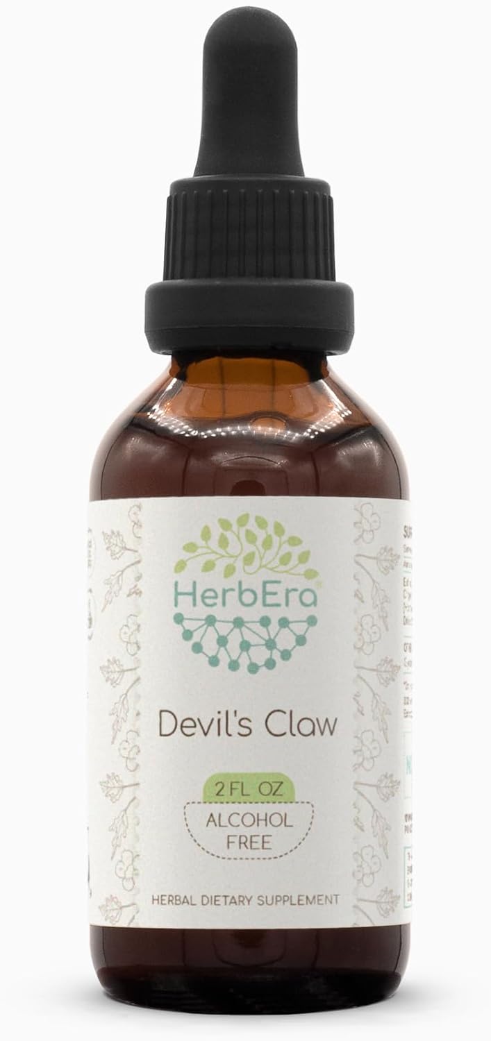 Devil'S Claw B60 Alcohol-Free Herbal Extract Tincture, Concentrated Liquid Drops Natural Devil'S Claw (Harpagophytum Procumbens) 2 Fl Oz