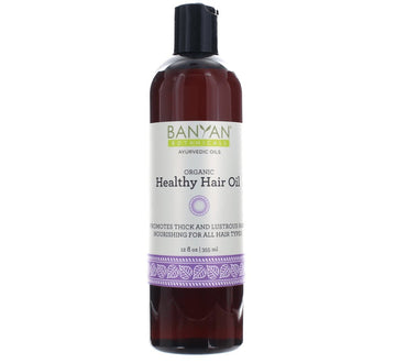 Banyan Botanicals Healthy Hair Oil – Organic Herbal Oil with Bhringaraj & Amla – Ayurvedic Hair Care for Strong, Thick, Lustrous Hair & for Scalp Massage – 12. – Non GMO Sustainably Sourced Vegan