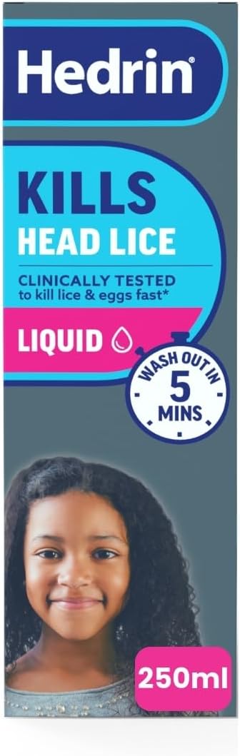 Hedrin Kills Headlice Liquid Gel, Fast And Effective Lice And Nit Treatment, Kills Head Lice And Eggs, 4 Treatments, Clinically Tested, Suitable For Adults And Children, 100Ml