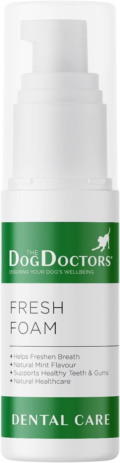 The Dog Doctors Fresh Breath Dental Foam - Helps Tackle Bad Breath, Reduces Plaque & Tartar Build Up, Easy Daily Dental Solution For All Breeds & Sizes!