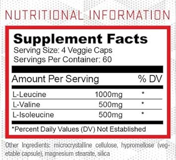 Bcaa Capsules By Purus Labs Foundation Series | 2:1:1 Leucine, Valine, Isoleucine | For Recovery, Endurance, Strength And Muscle Building | 240 Capsules (60 Servings) : Health & Household