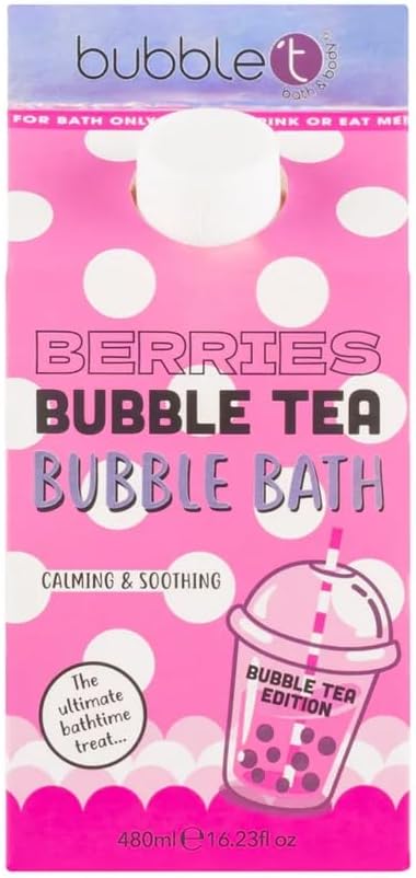 Bubble T Cosmetics Berries Bubble Bath 480Ml 2-Pack, Suitable For All Skin Types