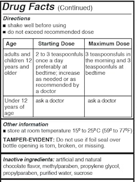 Rising Health Natural Vegetable Laxative - Senna Sennosides Syrup 8.8Mg/5Ml - Constipation Relief - Chocolate Flavor - Compared To Senokot® Syrup : Health & Household
