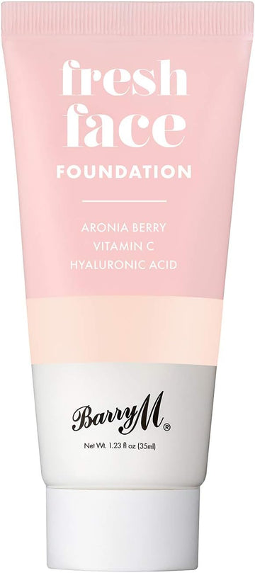 Barry M Cosmetics Fresh Face Lightweight Liquid Foundation Infused With Hyaluronic Acid And Vitamin C, Shade 10