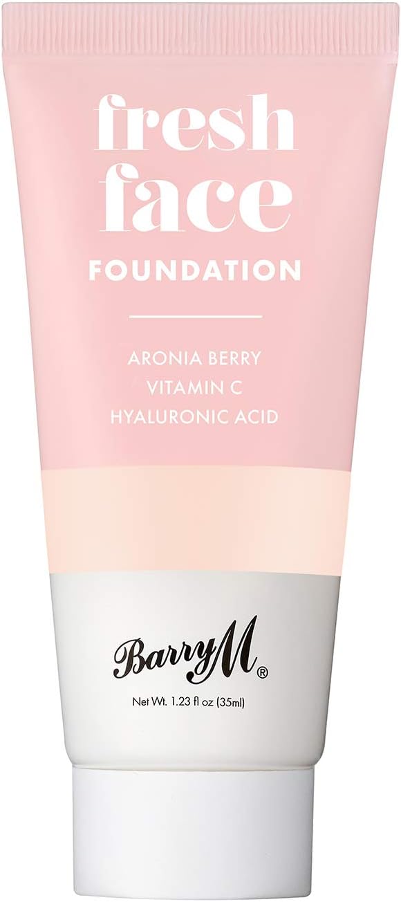 Barry M Cosmetics Fresh Face Lightweight Liquid Foundation Infused With Hyaluronic Acid And Vitamin C, Shade 12