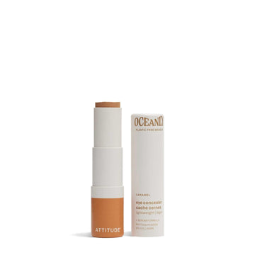 ATTITUDE Oceanly Light Coverage Under Eye Concealer Stick, Titanium Dioxide-Free, EWG Verified, Plastic-Free, Vegan & Cruelty-free Makeup, Caramel, 0.2 Ounces