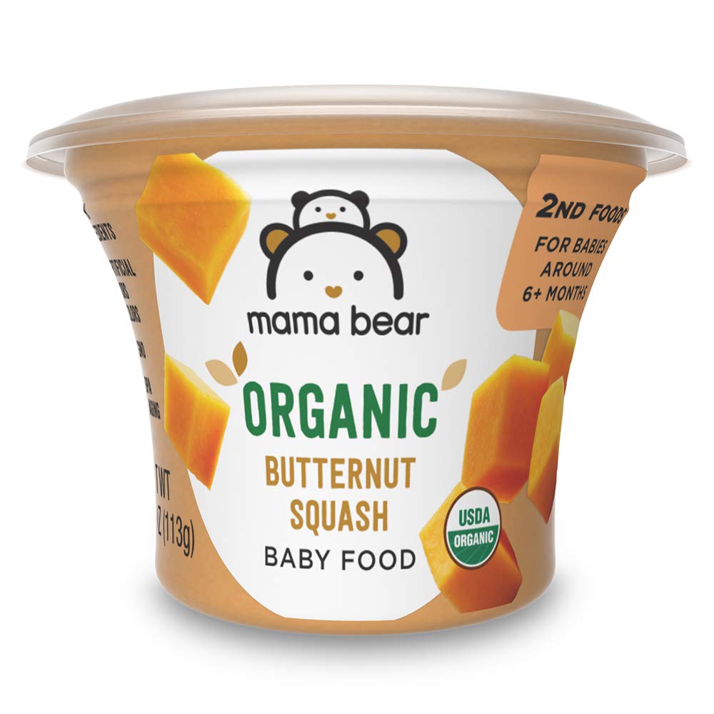 Amazon Brand - Mama Bear Organic Baby Food, Butternut Squash, Vegetarian, 4 Ounce (Pack Of 12)