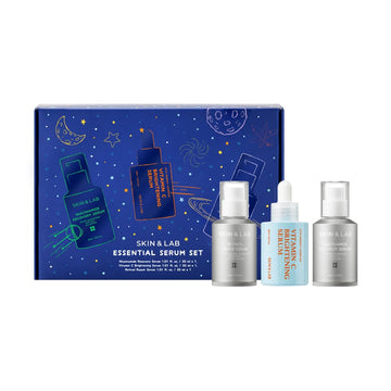 Skin&Lab Essential Serum Set, Included Vitamin C Serum, Retinol Serum And Niacinamide Serum, Korean Skincare Gift Set
