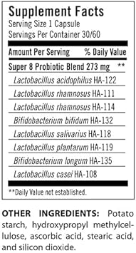 Flora - Super 8 Hi-Potency Probiotic - Daily Probiotic For Gut & Digestive Health - 42 Billion Cfu - Contains Lactobacillus & Bifidobacterium Strains - Keep Chilled - 60 Capsules