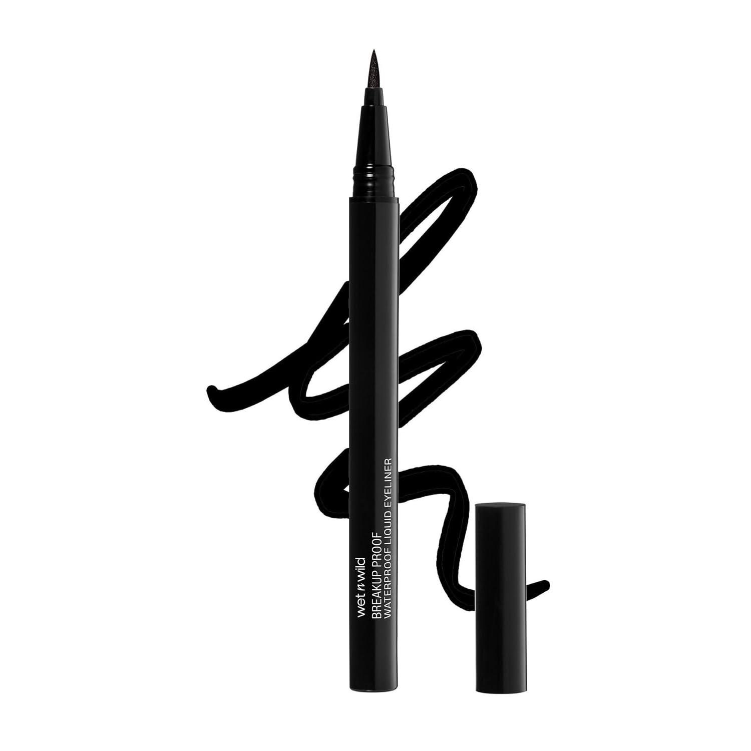 Wet N Wild Mega Last Breakup Proof Liquid Eyeliner - Quick Drying, Smudge-Resistant, 16-Hour Wear - Cruelty-Free & Vegan - Black