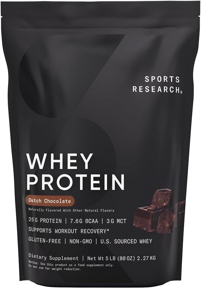 Sports Research Whey Protein - Sports Nutrition Whey Isolate Protein P