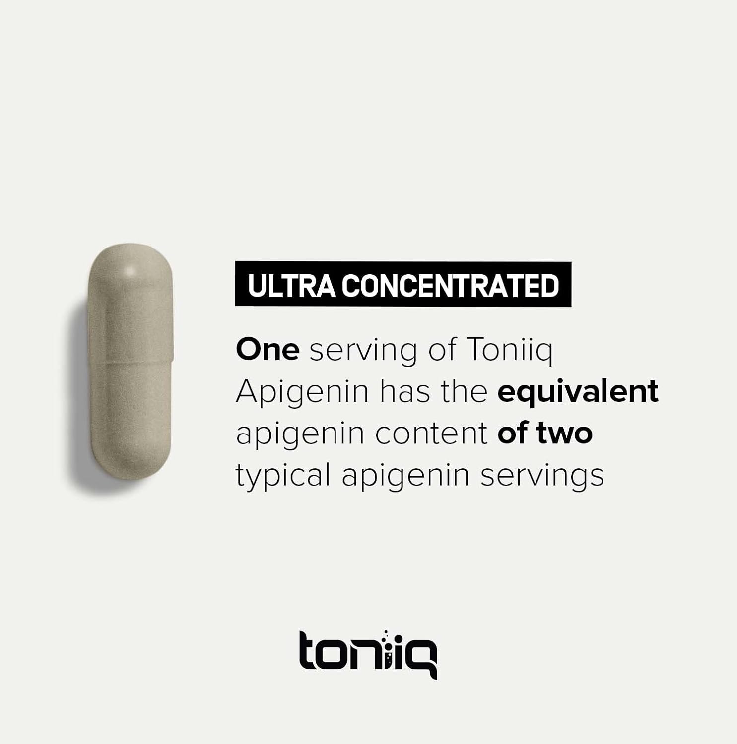 Toniiq Ultra High Strength Apigenin - 100mg Concentrated Formula - 98%+ Highly Purified - 180 Vegetarian Capsules : Health & Household