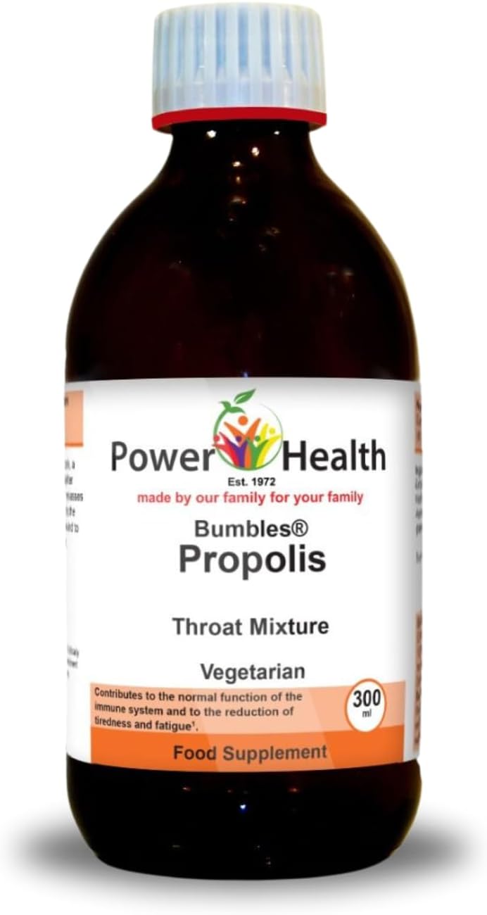 Power Health Bumbles Propolis Throat Mix 300Ml | Bee Propolis Liquid With Vitamin C Immune System Booster | Anti-Inflammatory Propolis Liquid Mix