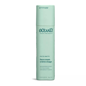 Attitude Oceanly Face Cream Stick, Ewg Verified, Plastic-Free, Plant And Mineral-Based Ingredients, Vegan And Cruelty-Free Beauty Products, Phyto Matte, Unscented, 1 Ounce