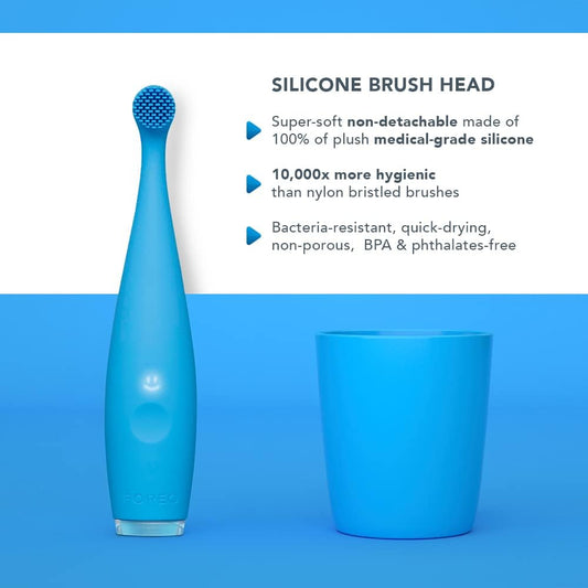 Foreo Issa Baby Gentle Sonic Toothbrush For Babies Aged 0 To 4, Bubble Blue