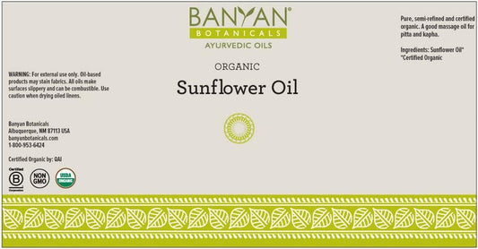 Banyan Botanicals Sunflower Oil – Organic Expeller Pressed Sunflower O