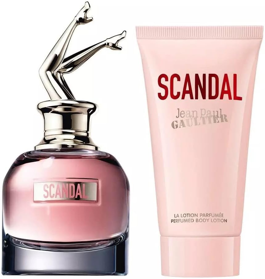 Jean Paul Gaultier Scandal Eau De Parfum Spray 50Ml & 75Ml Perfumed Body Lotion, Gift Set