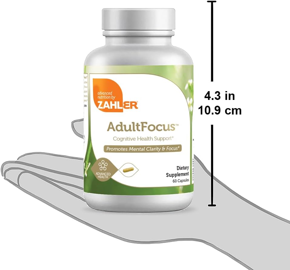 Zahler AdultFocus, Advanced Formula to Support Focus and Concentration