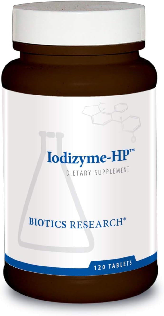 Biotics Research Iodizyme Hp Iodine, Thyroid Support, Cellular Metabolism, Promotes Energy, Supports Metabolic Function, T3, T4, Tsh 120 Tablets