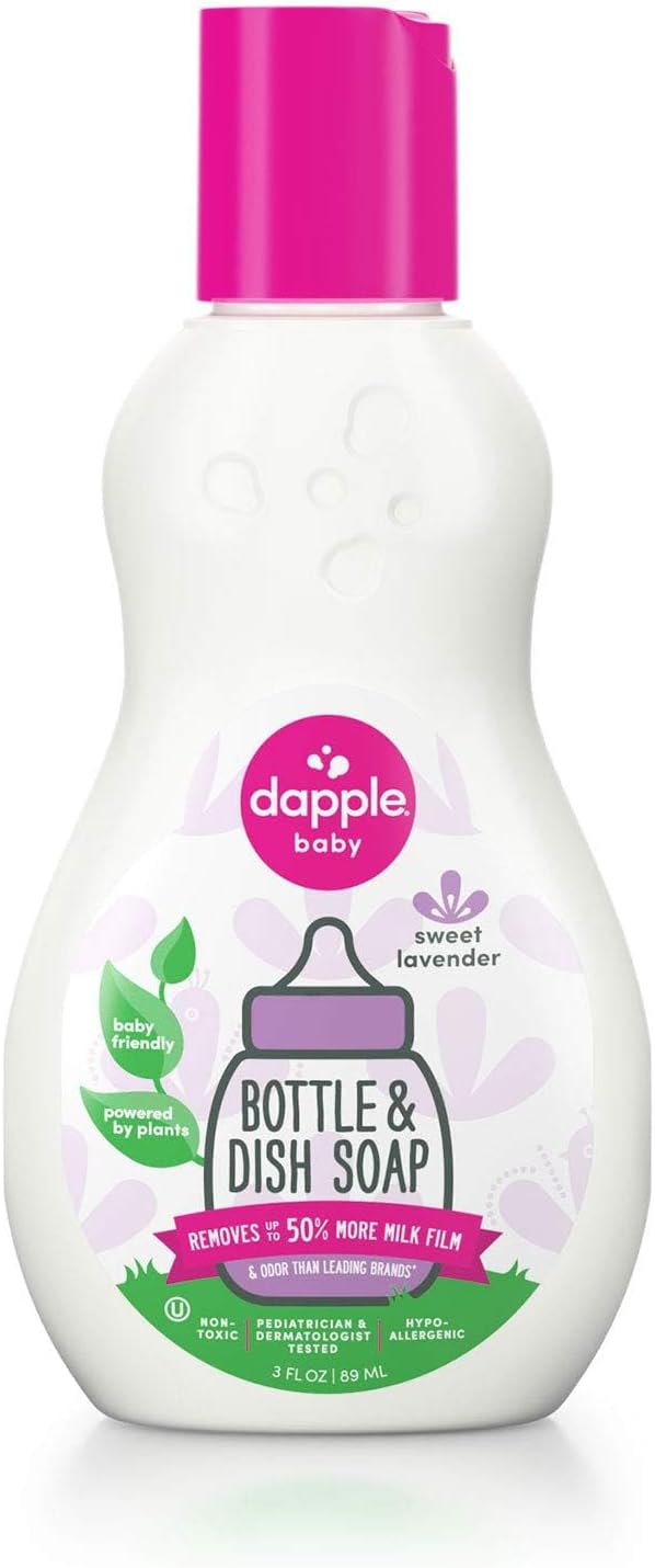 Dapple Baby Bottle and Dish Liquid, Lavender, Travel Size, 3 Fluid Ounce : Health & Household