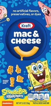 Kraft Mac & Cheese Macaroni and Cheese Dinner SpongeBob SquarePants (5.5 oz Box)