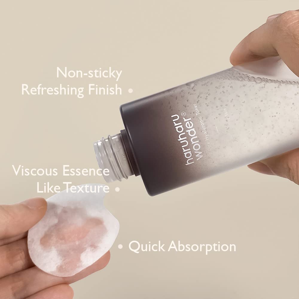 Haruharu Wonder Black Rice Moisture Cleansing Oil & Black Rice Hyaluronic Toner For Sensitive Skin Bundle : Beauty & Personal Care