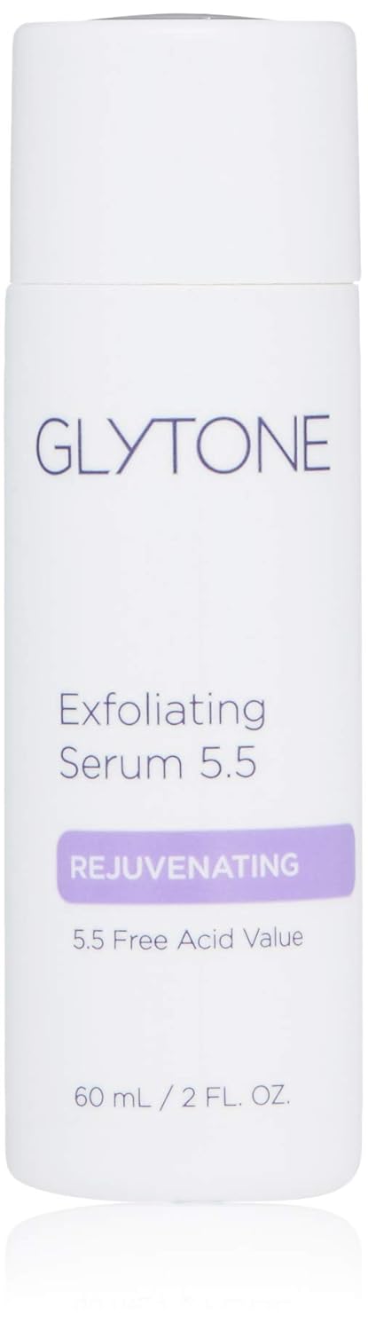 Glycolic Acid Exfoliating Serum 5.5% Pfav | Face & Body Exfoliator For All Skin | Reduces Fine Lines, Wrinkles, Dark Spots & Pore | Non-Comedogenic, Fragrance-Free | Aha Facial Exfoliator | 2 Fl Oz