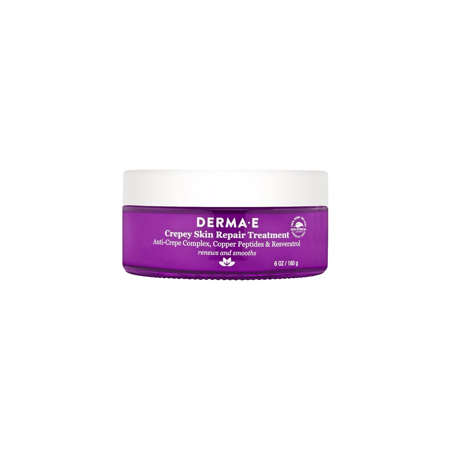 Derma E Crepey Skin Repair Treatment – Restorative Moisturizer Lotion – Body Cream For Dry Crepey Skin – Skin Firming Cream Improves Skin Elasticity And Thickness, 6 Oz