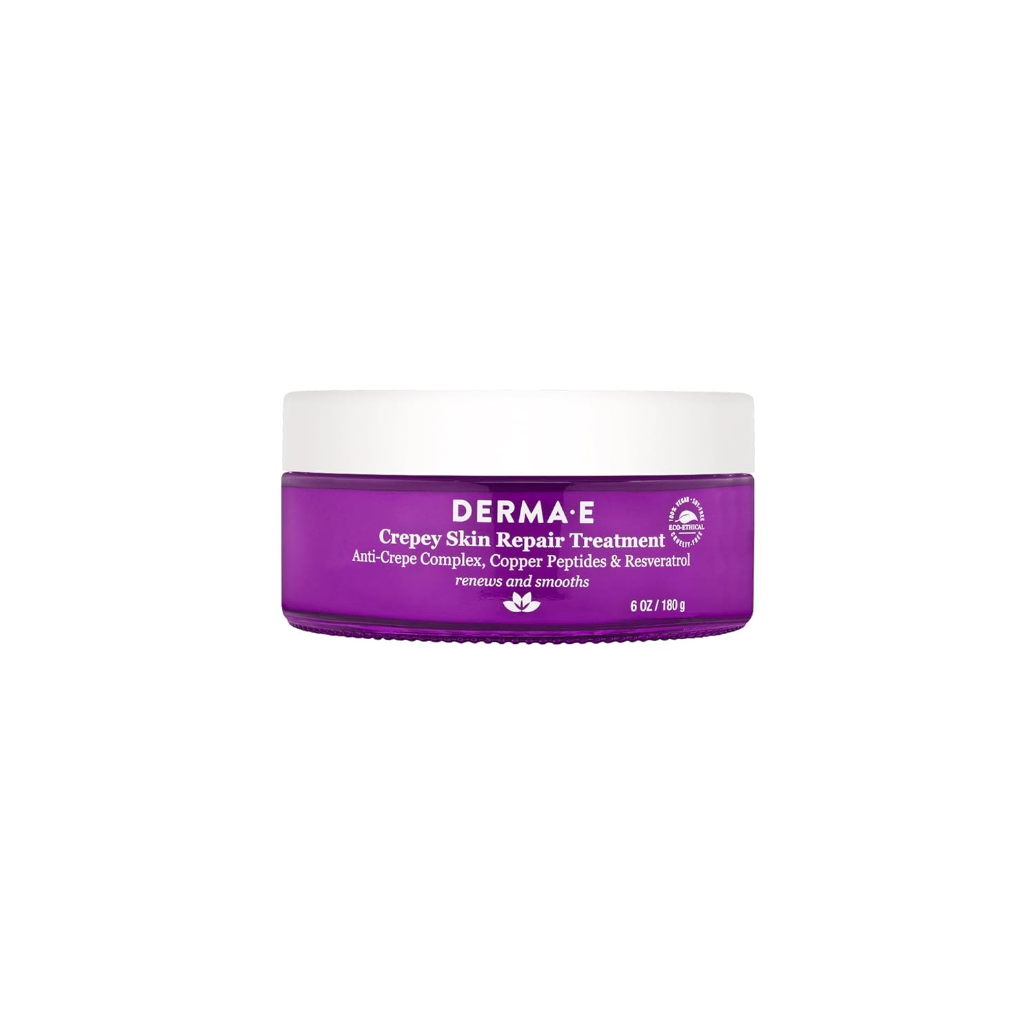 Derma E Crepey Skin Repair Treatment – Restorative Moisturizer Lotion – Body Cream For Dry Crepey Skin – Firming Cream Improves Elasticity And Thickness, 6 Oz