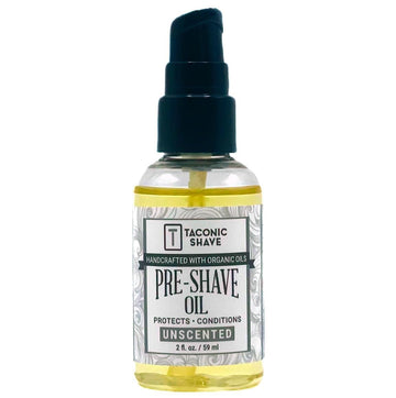 Taconic Shave Premium Natural Pre-Shave Oil (2 Oz.) – Unscented – Protects Against Irritation And Razor Burn When Shaving With A Cartridge, Safety Or Straight Razor