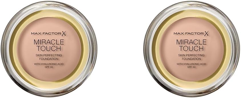 Max Factor Miracle Touch Foundation, New and Improved Formula, SPF 30 and Hyaluronic Acid, 78 Sand Beige (Pack of 2) : Amazon.co.uk: Beauty