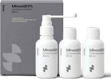 Sons Minoxidil 5% Cutaneous Solution For Men, Hair Regrowth & Thickener Formula, For Hair Loss & Thinning, Reactivates Shrunken Follicles, Precision Application System, 3 Month Supply Made In Europe