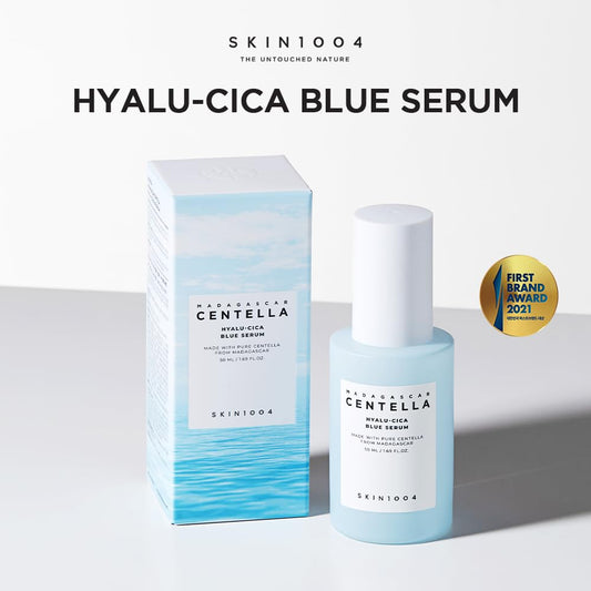 Skin1004 Hyalu-Cica Blue Serum 1.69 Fl.Oz, 50Ml, 5 Layer Hyaluronic Acid Cica Niacinamide, Hydrating And Refreshing Multi-Care Solutions