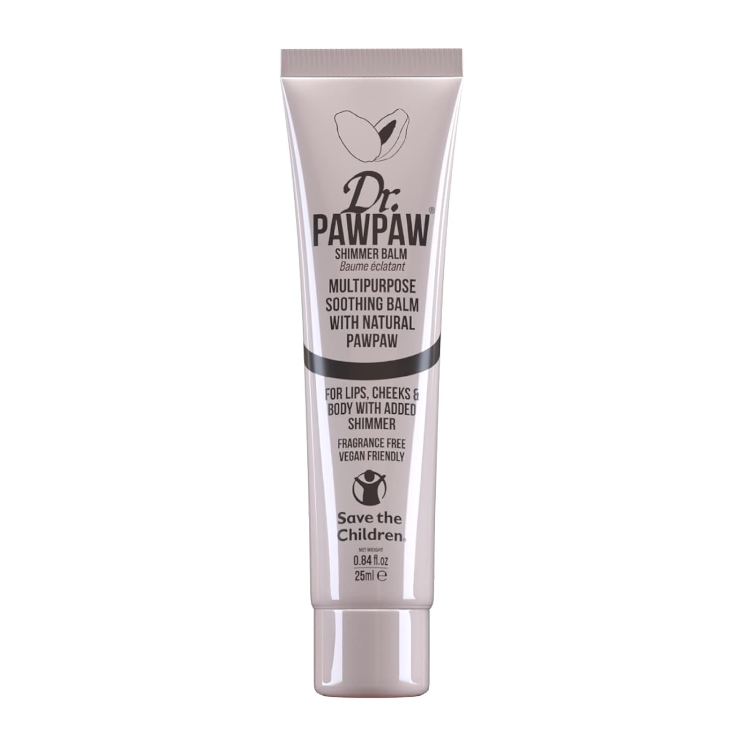 Dr.Pawpaw Shimmer, Multi-Purpose Natural No Fragrance Balm For Hydrating Lips, Skin, Hair, Cuticles, Nails & Beauty Finishing (25 Ml)
