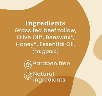 Unwhipped Honey And Tallow Balm - Body And Face Moisturizer - 100% Grass Fed Beef Tallow - 4 Ounces - Unscented (No Essential Oils)