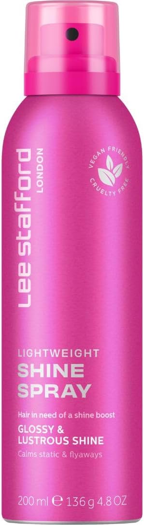 Lee Stafford Shine Hair Spray | Styling Collection - Lightweight Smoothing Gloss Mist For Shiny, Anti Frizz Static Hair, Humidity Control & Protect From Heat, For Men & Women, 200 Ml