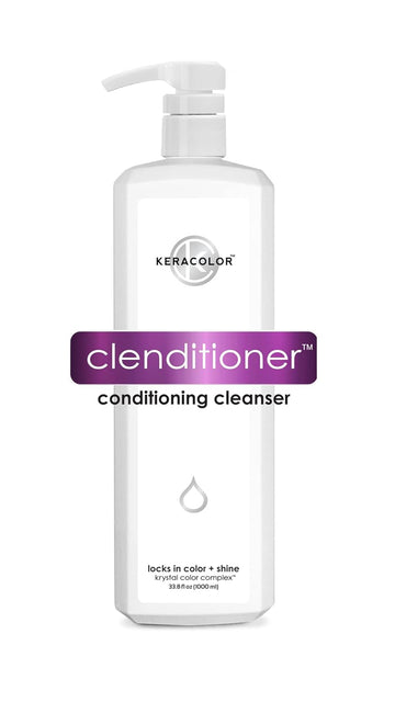 Keracolor Clenditioner Cleansing Conditioner Color Safe Prevents Fade - Replaces Your Shampoo, Keratin Infused (2 sizes)